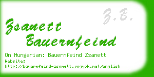 zsanett bauernfeind business card